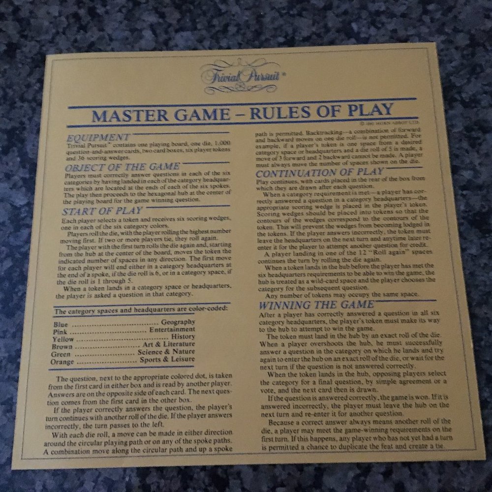 VTG Trivial Pursuit Mastergame-Genus Edition-1981 - Picture 7 of 7